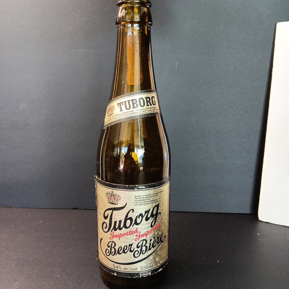 Vintage Tuborg Bottle Bottle Canadian Brown Glass 338ml Home Decor Denmark - Picture 3 of 16